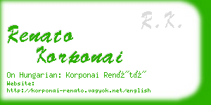 renato korponai business card